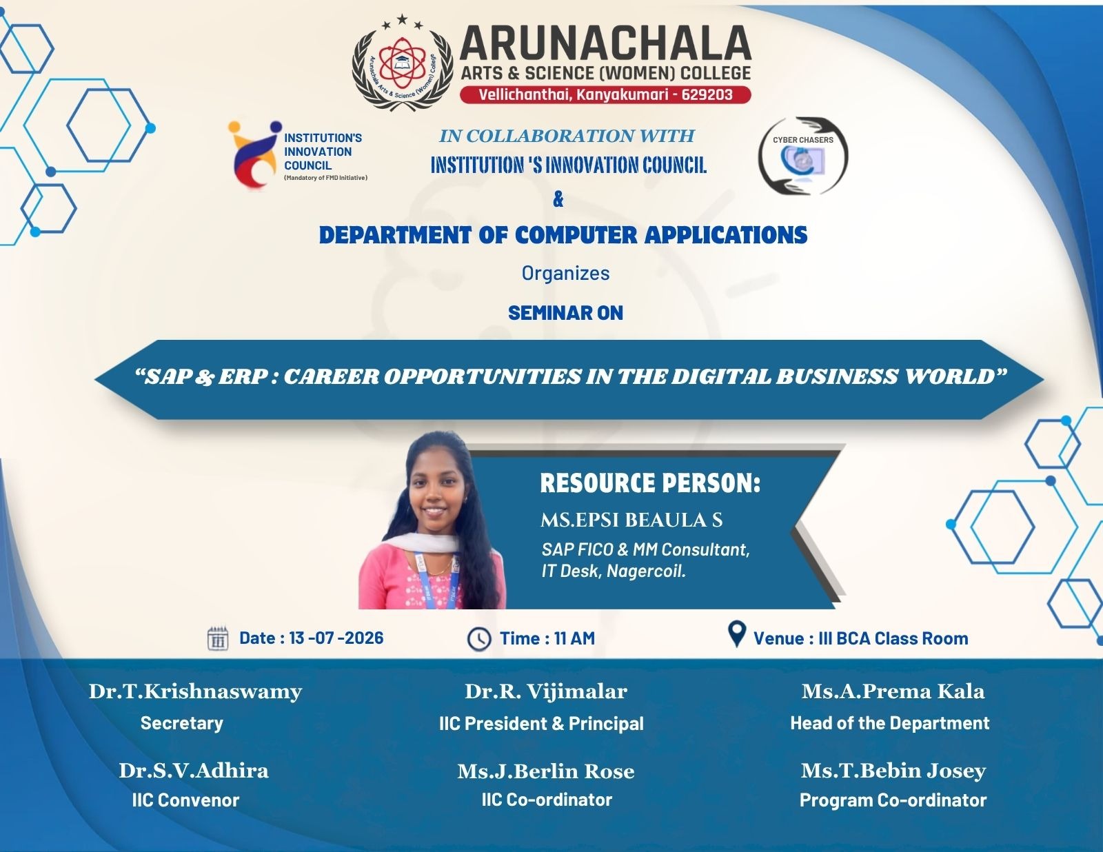 Seminar on “SAP & ERP: Career Opportunities in the Digital Business World” 